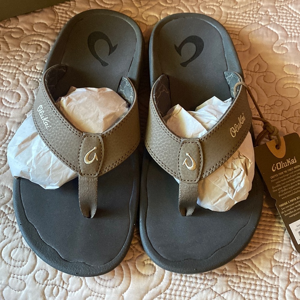 OluKai OHana Banyan/Island Salt Slides Flip-Flops